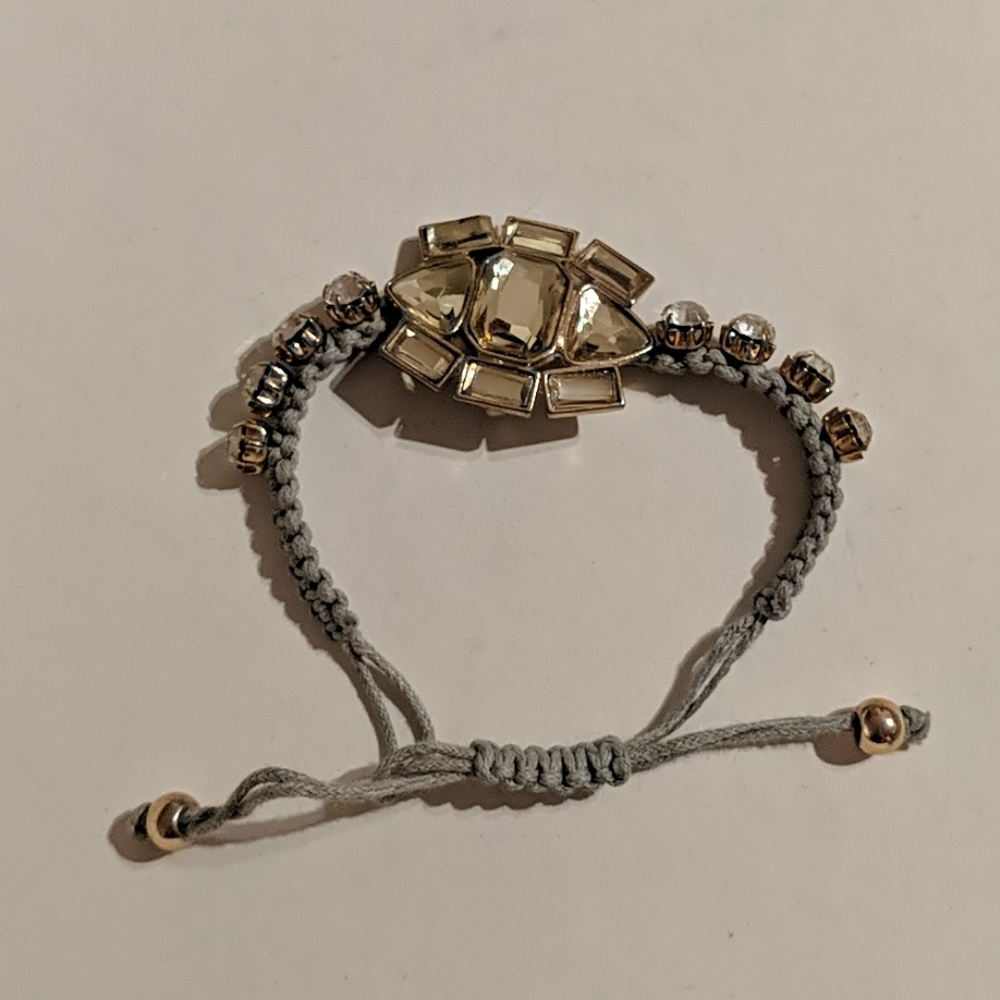 Yellow and Clear Crystal Bracelet